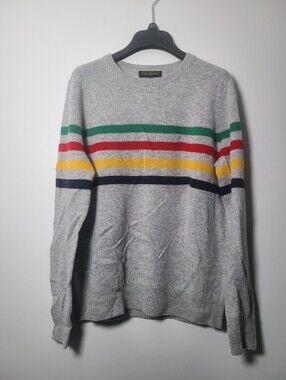 Hudson's Bay Company Cashmere Stripes Crewneck Sweater Womens Size Medium